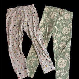 Kids Pajamas Set - Polka Dot and Leaf Print